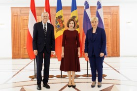 Maia Sandu i-a primit în vizită la Chișinău pe Președintele Austriei și Președinta Sloveniei